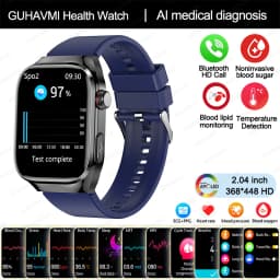 2024 New Uric Acid Blood Fat Smart Watch Men Blood Sugar ECG+PPG  Blood Pressure Bluetooth Call Sports for Xiaomi Health Watch