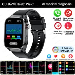 2024 New Uric Acid Blood Fat Smart Watch Men Blood Sugar ECG+PPG  Blood Pressure Bluetooth Call Sports for Xiaomi Health Watch