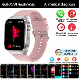 2024 New Uric Acid Blood Fat Smart Watch Men Blood Sugar ECG+PPG  Blood Pressure Bluetooth Call Sports for Xiaomi Health Watch