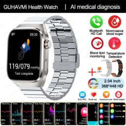 2024 New Uric Acid Blood Fat Smart Watch Men Blood Sugar ECG+PPG  Blood Pressure Bluetooth Call Sports for Xiaomi Health Watch