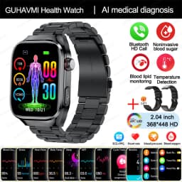 2024 New Uric Acid Blood Fat Smart Watch Men Blood Sugar ECG+PPG  Blood Pressure Bluetooth Call Sports for Xiaomi Health Watch