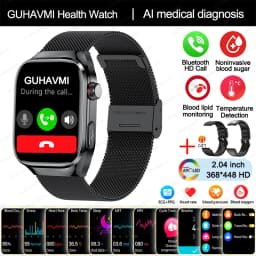 2024 New Uric Acid Blood Fat Smart Watch Men Blood Sugar ECG+PPG  Blood Pressure Bluetooth Call Sports for Xiaomi Health Watch