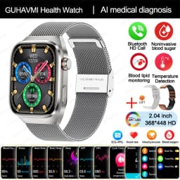 2024 New Uric Acid Blood Fat Smart Watch Men Blood Sugar ECG+PPG  Blood Pressure Bluetooth Call Sports for Xiaomi Health Watch