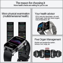 2024 New Uric Acid Blood Fat Smart Watch Men Blood Sugar ECG+PPG  Blood Pressure Bluetooth Call Sports for Xiaomi Health Watch