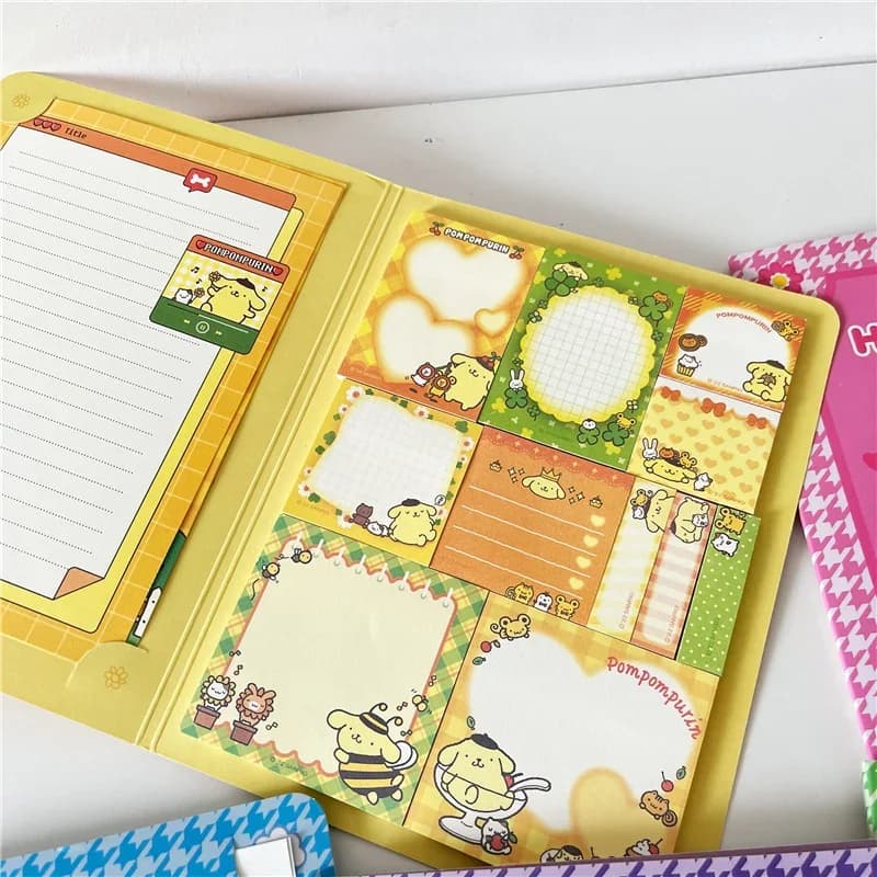 Kawaii Cartoon Hello Kitty Paste Sticky Note Mymelody Cinnamoroll Cute Kuromi Notebook Student School Office Stationery