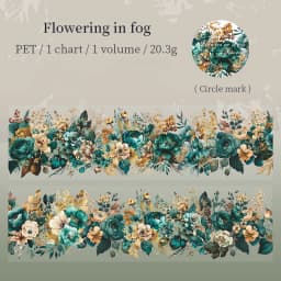 200cm/Roll PET Tape Flowers Four Seasons Series Plant Landscaping Handbook DIY Material Loop Sticker