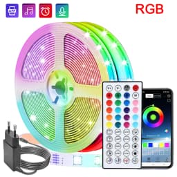 Led Lights for Room Music Sync RGB Led Strip Lights 10m 20m 30m Flexible Ribbon for Room Bedroom Decor TV Backlights