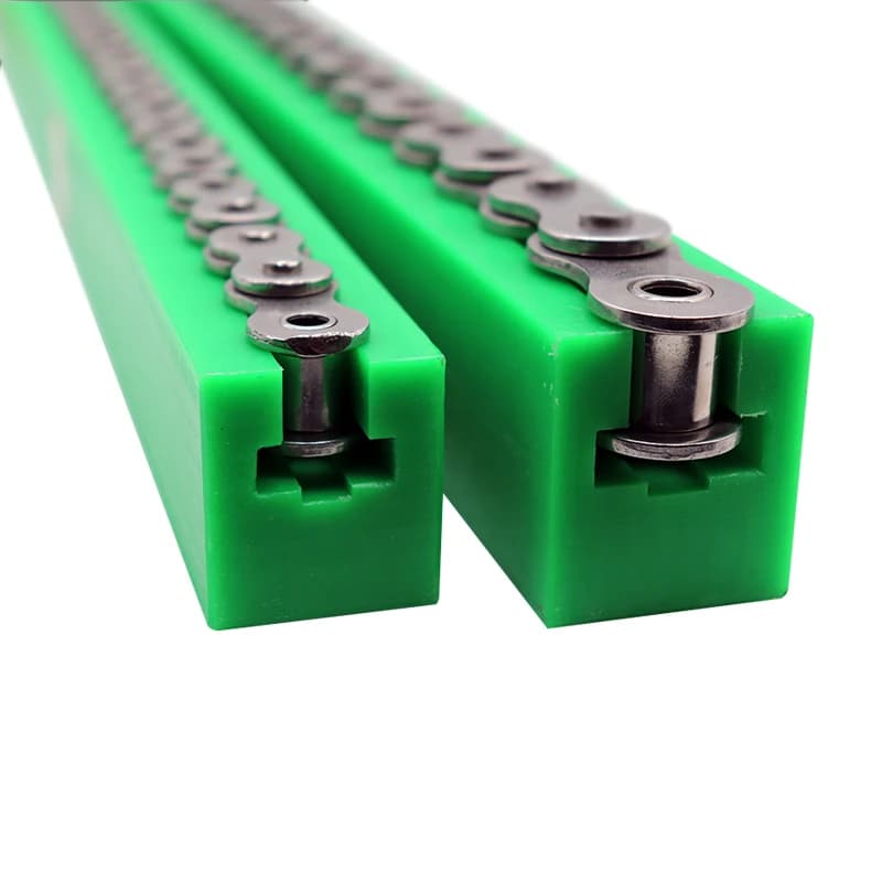 1 Meter 06B 08B 10A 12A 16A Polyethylene Industrial Transport Linear Guide Rail Guide Groove Plastic Sliding Chain Track