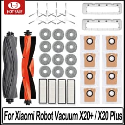 For Xiaomi Robot Vacuum X20 + / X20 Plus Dust Bag Mop Cloth Accessories Main Side Brush Hepa Filter Replacement Parts