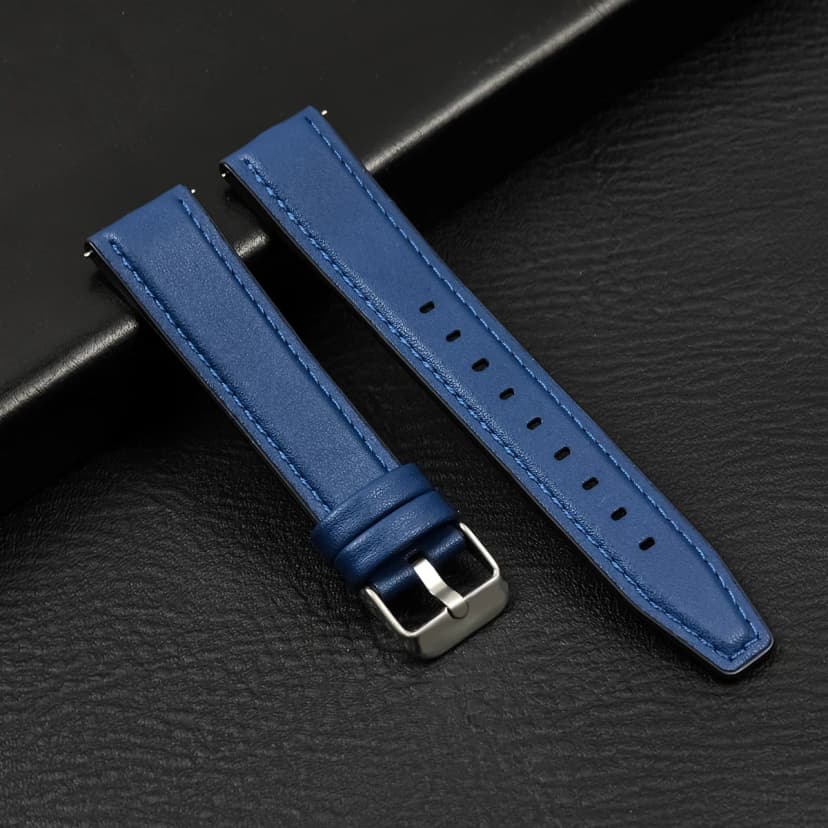 20mm 22mm Leather Strap for Samsung Galaxy Watch 7/6/5/4 40 44mm Gear Band Vintage Bracelet for Xiaomi Redmi Watch 3 Lite/Active
