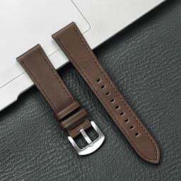 20mm 22mm Leather Strap for Samsung Galaxy Watch 7/6/5/4 40 44mm Gear Band Vintage Bracelet for Xiaomi Redmi Watch 3 Lite/Active