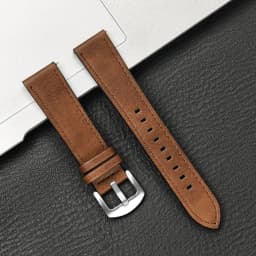 20mm 22mm Leather Strap for Samsung Galaxy Watch 7/6/5/4 40 44mm Gear Band Vintage Bracelet for Xiaomi Redmi Watch 3 Lite/Active