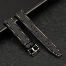 20mm 22mm Leather Strap for Samsung Galaxy Watch 7/6/5/4 40 44mm Gear Band Vintage Bracelet for Xiaomi Redmi Watch 3 Lite/Active