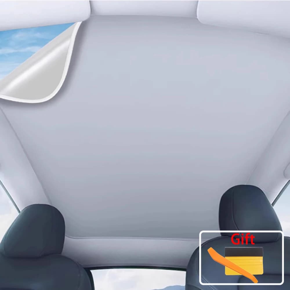 PVC Silica Gel Electrostatic Sorption Sunshade Sunroof Front Rear Glass Cooling Covers for Tesla Model Y Model 3 Highland 2024
