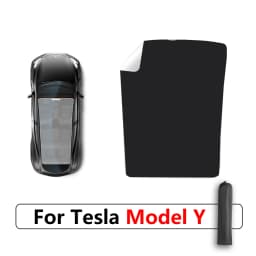 PVC Silica Gel Electrostatic Sorption Sunshade Sunroof Front Rear Glass Cooling Covers for Tesla Model Y Model 3 Highland 2024