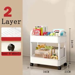 Household Multi-layer Small Cart Storage Rack Floor To Floor Kitchen Bedroom Bathroom Storage Rack Storage Rack With Wheels