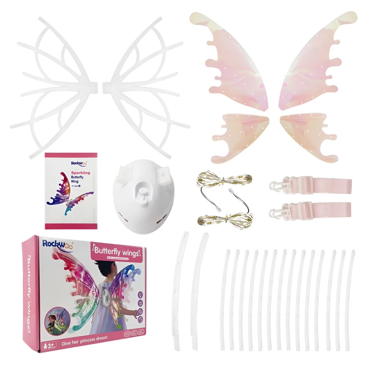 Moving luminous music elf butterfly wings back decoration Indoor/outdoor toy gift No delivery battery