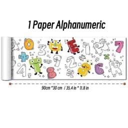 0.9/3M Space Food Animal Canvas Children's Drawing Roll DIY Coloring Paper Roll Color Filling Graffiti Paper-cut Painting School