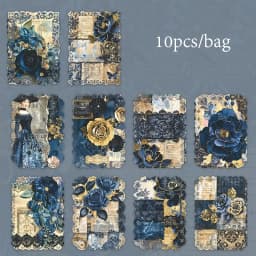 6Style 10Pcs/pack Gothic lace hollow material paper for DIY handbook photo frame phone case notebook decoration