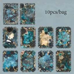 6Style 10Pcs/pack Gothic lace hollow material paper for DIY handbook photo frame phone case notebook decoration