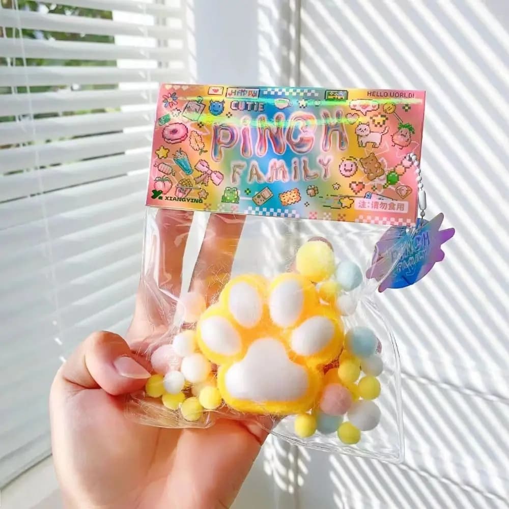 Soft Sticky Stress Relief Relax Toys Squeeze Cat Paw Toys Decompressing and Pinching Cat Paw Pinching and Decompressing Toy