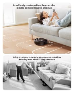 Lefant M320 Robot Vacuum Cleaner with Mopping, Powerful Suction, Visible Dustbin, Quiet, Self-Charging, Works with Alexa