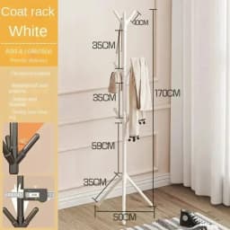 Clothes Coat Rack Stand Tree Branch Shape Multi Hook Mobile and Convenient Coat Rack for Home Living Room Dormitory Storage