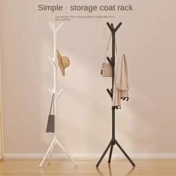 Clothes Coat Rack Stand Tree Branch Shape Multi Hook Mobile and Convenient Coat Rack for Home Living Room Dormitory Storage