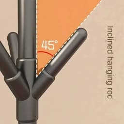 Clothes Coat Rack Stand Tree Branch Shape Multi Hook Mobile and Convenient Coat Rack for Home Living Room Dormitory Storage