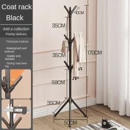 Clothes Coat Rack Stand Tree Branch Shape Multi Hook Mobile and Convenient Coat Rack for Home Living Room Dormitory Storage