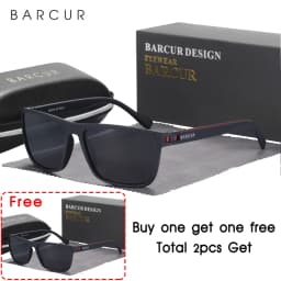 BARCUR Design TR90 Sunglasses Men Polarized Light Weight Sports Sun Glasses Women Eyewear Accessory Oculos UVAB Protection