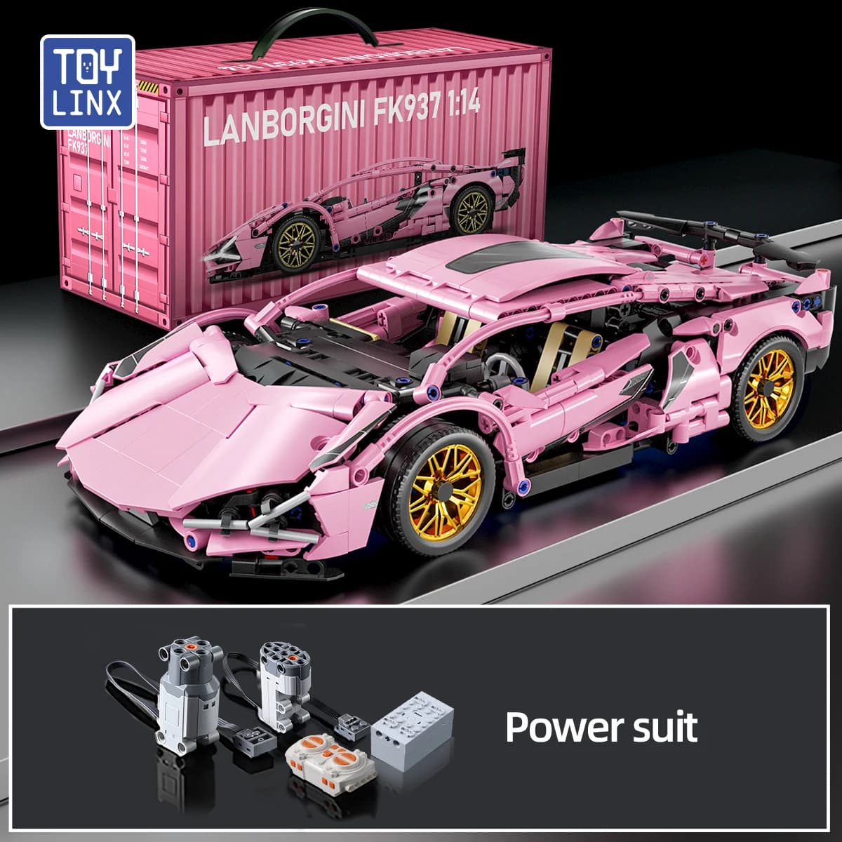 ToylinX Technical Building Blocks Racing Sport Car Speed Vehicle Model City Mechanical Super Bricks Puzzle Toys Adult Gift