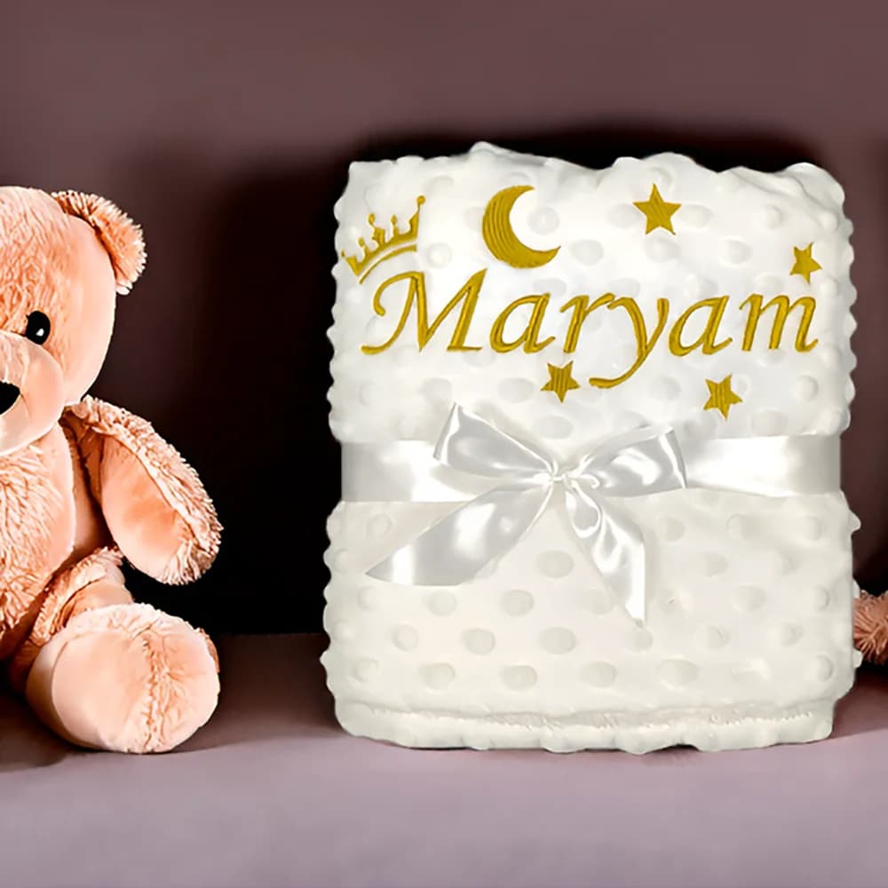 Name Personalised Newborn Baby Blanket Swaddling Baby Bedding Set Swaddle Soft Fleece Toddler Crib Bed Stroller Blanket