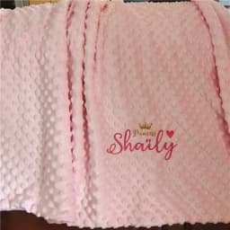 Personalized Baby Blanket with Name for Newborn Boys and Girls Custom Minky Fleece Toddler Crib Stroller Blanket Birthday Gift