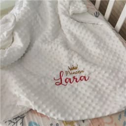 Personalized Baby Blanket with Name for Newborn Boys and Girls Custom Minky Fleece Toddler Crib Stroller Blanket Birthday Gift