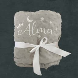 Personalized Baby Blanket with Name for Newborn Boys and Girls Custom Minky Fleece Toddler Crib Stroller Blanket Birthday Gift