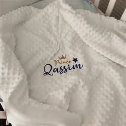 Personalized Baby Blanket with Name for Newborn Boys and Girls Custom Minky Fleece Toddler Crib Stroller Blanket Birthday Gift