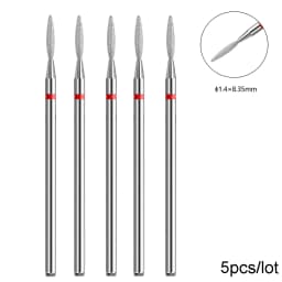 BNG 5PCS Cutters for Manicure Diamond Nail Drill Bit Set of Milling Diamond Bit Milling Cutter Nail Bits for Nail Drill Machine