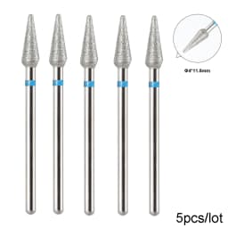 BNG 5PCS Cutters for Manicure Diamond Nail Drill Bit Set of Milling Diamond Bit Milling Cutter Nail Bits for Nail Drill Machine