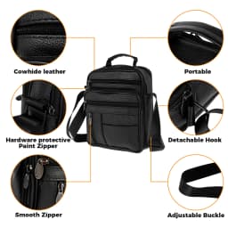 Shoulder Bag Men Small Crossbody Backpack Shoulder Bag with Adjustable Shoulder Straps PU Leather/Oxford Cloth Chest Bag Daypack