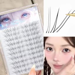 Natural Lash Extensions Individual Cluster Eyelashes Volume Wispy Foxes Style Lashes For Women Makeup Daily Fluffy Lightweight