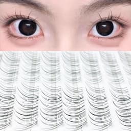 Natural Lash Extensions Individual Cluster Eyelashes Volume Wispy Foxes Style Lashes For Women Makeup Daily Fluffy Lightweight