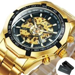 WINNER Classic Skeleton Watch for Men Luminous Hands Mechanical Watches Stainless Steel Strap Luxury Brand Forsining Wristwatch