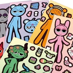 8Sheets Cool Sprunkie Stickers Sprunkie Make A Face Sticker Make Your Own Stickers Kids DIY Party Decals Gift Toy