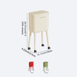 UFORU Light Luxury Garbage Bin, Movable Large Capacity Trash Can, Home Kitchen Storage Box, Household Organizer