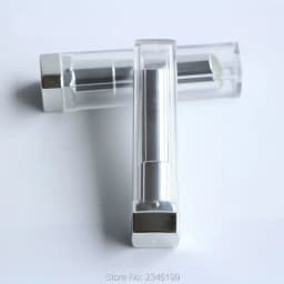 50pcs/lot 3.5G Small Square Silver Lipstick Tube Empty Lip Balm Bottle with Sloping Lip DIY Cosmetic Bottle for lip Rouge