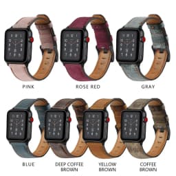 Leather strap For Apple watch band 45mm 41mm 44mm 40mm Retro Cow watchband correa bracelet iWatch series 5 4 3 se 6 7 8 ultra