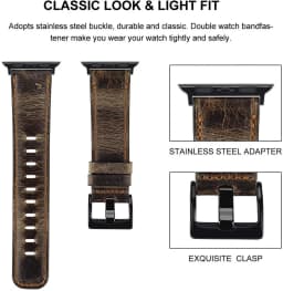 Leather strap For Apple watch band 45mm 41mm 44mm 40mm Retro Cow watchband correa bracelet iWatch series 5 4 3 se 6 7 8 ultra