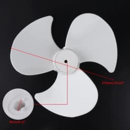 3 Leaves Clear Plastic Fan Blade Replacement for 12/11/16 Inch Pedestal Fan Stand Fan Table Fan Accessories