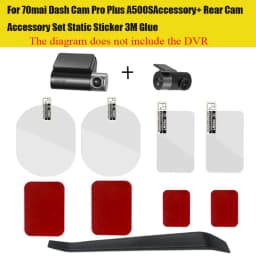 For 70mai Dash Cam Pro Plus A500S Accessory+ Rear Cam Accessory Set Static Sticker Glue ,Car DVR special accessories